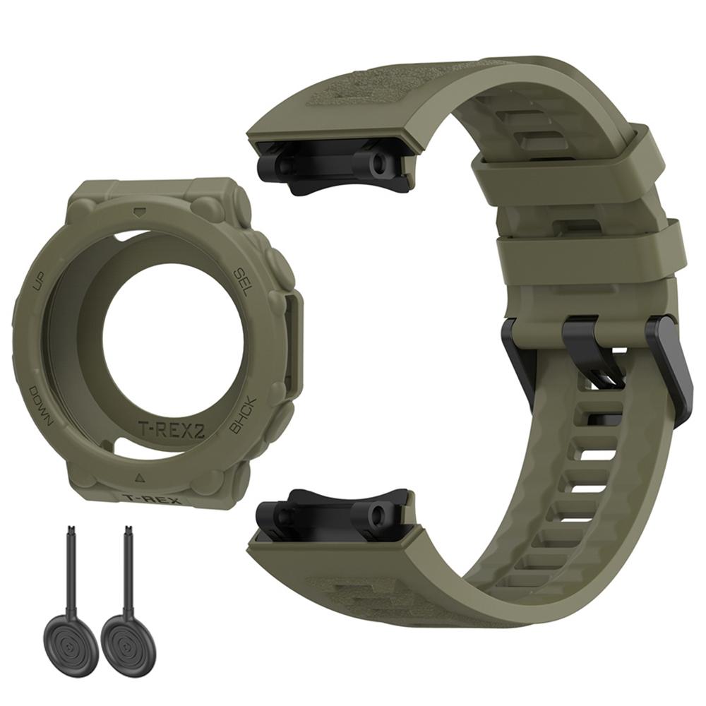 Силиконовый ремешок + чехол для часов Huami Amazfit T-Rex 2 с регулируемым инструментом и украшением в виде ракушки