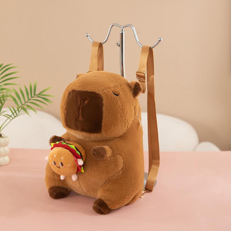 Cute Capybara Plush Backpack for Children, Gift for Girls, Cute Backpack, Playful Accessory, Soft Texture Bag,Stuffed Animals