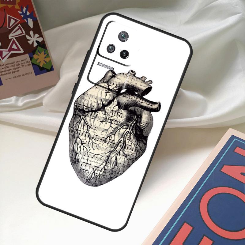 Anatomical Heart Anatomy Case For POCO X6 Pro M6 X5 X3 M5s F3 F5 Xiaomi 14 Ultra 13 12 Lite 11T 12T 13T Pro Coque