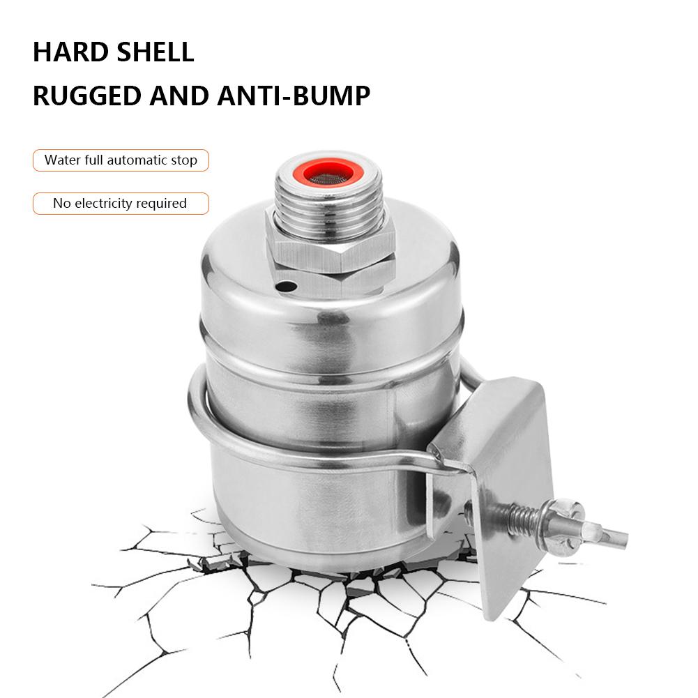 304 Stainless Steel Ball Valve Fully Automatic 1/2 Inch Filling Valve Anti-Bump Water Level Control Float Valve for Water Tanks