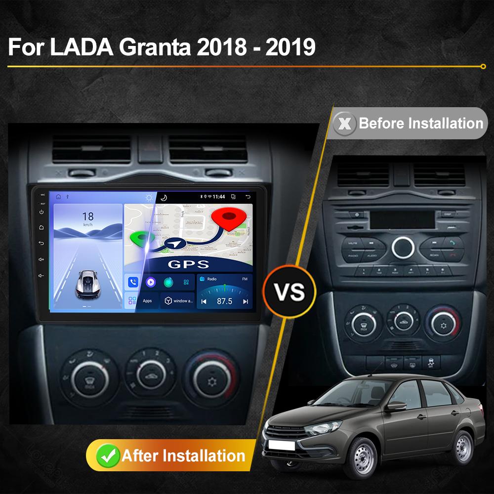 Для LADA Granta Cross 2018 2019 Android Автомагнитола Мультимедиа Видеоплеер Навигация GPS Carplay Сенсорный Экран Авто Стерео Интеллектуальные Системы