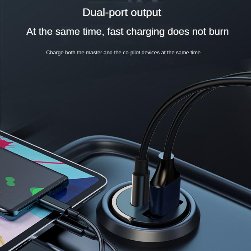 Автомобильное зарядное устройство Mini 100 Вт USB Type C Qc3.0 Pd Автомобильные зарядные устройства Быстрая зарядка Автомобильное зарядное устройство для телефона Адаптер для Samsung Huawei Xiaomi