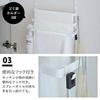 Yamazaki Jitsugyo 5027 Sink Door Garbage Bag Holder with Towel Hanger White W26XD12XH23cm Tower 2way Height Adjustable Door Storage Hook Included