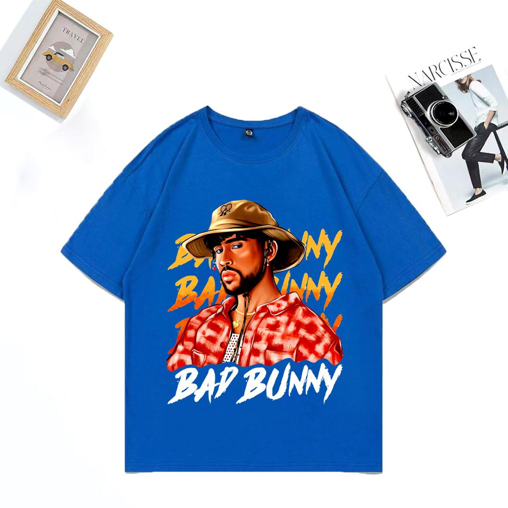 Hot Sale Bad Bunny Graphics T Shirt Men Women Summer Vintage High Quality T-shirt Cotton Unisex Short Sleeve Hip Hop T-shirts