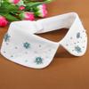 Fashion Chiffon Small Fake Collar Women, Versatile And Elegant Blue Rhinestone Sweater Decorative Collar