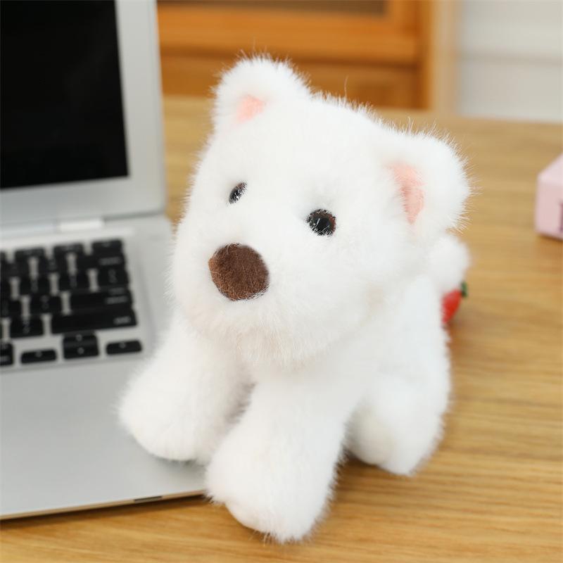 Pocket West Highland Puppy Doll Cute Plush Doll Labrador Soothing Doll Toy