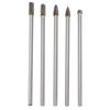 5pcs Rotary Tool Carbide Burr Set 150mm Double Grain Long Handle Alloy Impeller Polishing Tool for Chamfering Grinding