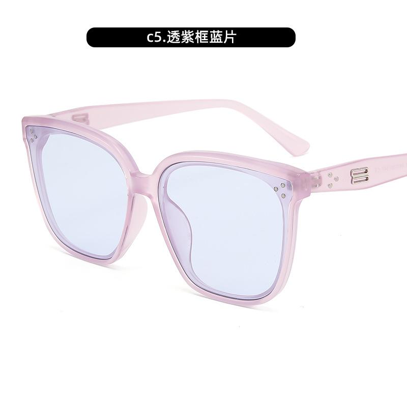 Gm Солнцезащитные очки Уличные оттенки Простые солнцезащитные очки Ретро солнцезащитный крем Защита от ультрафиолета Солнцезащитные очки Женские