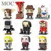 Movie Series Character Building Blocks Creative Horror Freddy Krueger Beetle Juice Gremlins John Wick Alien Models Toys For Kids