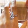New Luxury Solitaire Big Water Drop CZ Women Engagement Rings AAA Pear Shape Zircon Elegant Proposal Ring for Girlfriend New