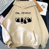 Американский Винтаж Осень Зима Женские Худи EW PEOPLE Принт Буквы Топ Забавный Харадзюку Мультяшный Черный Кот Узор Одежда