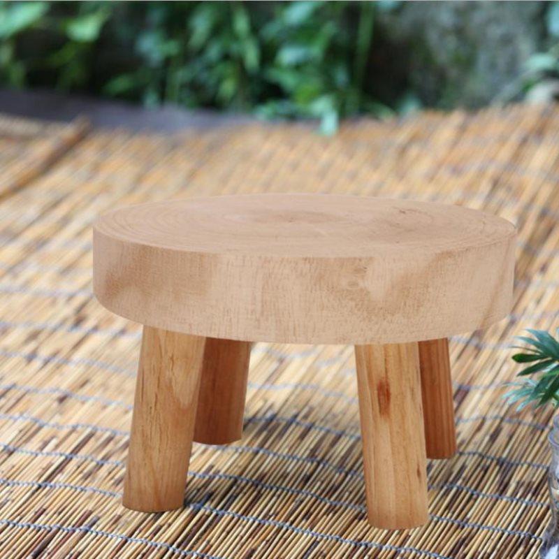 Wooden Plant Stand Flower Pot Base Holder Stool Garden Flower Display