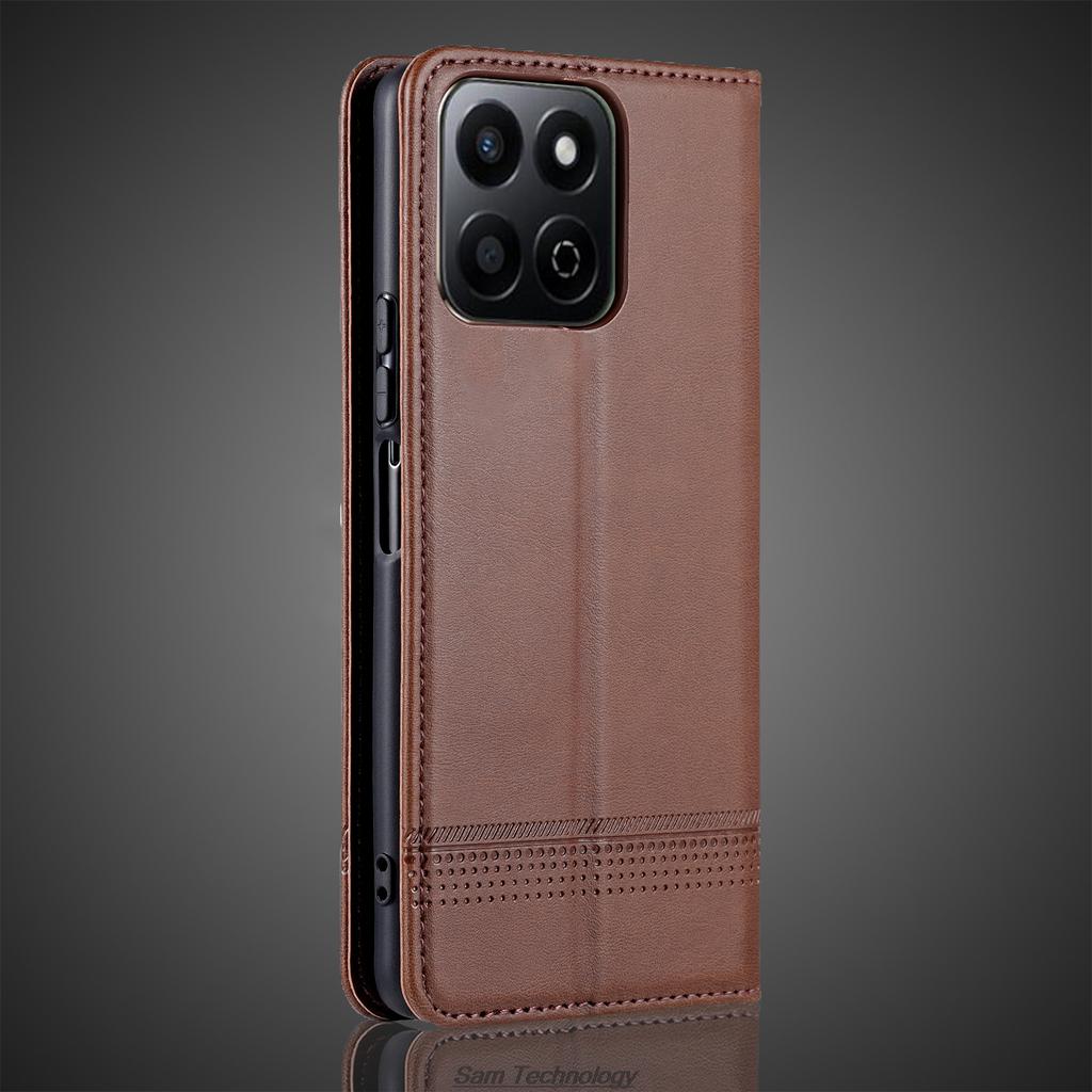 Deluxe Magnetic Adsorption Leather Fitted Case for Huawei Honor 200 Smart 200Smart Flip Cover Protective Case Capa Fundas Coque