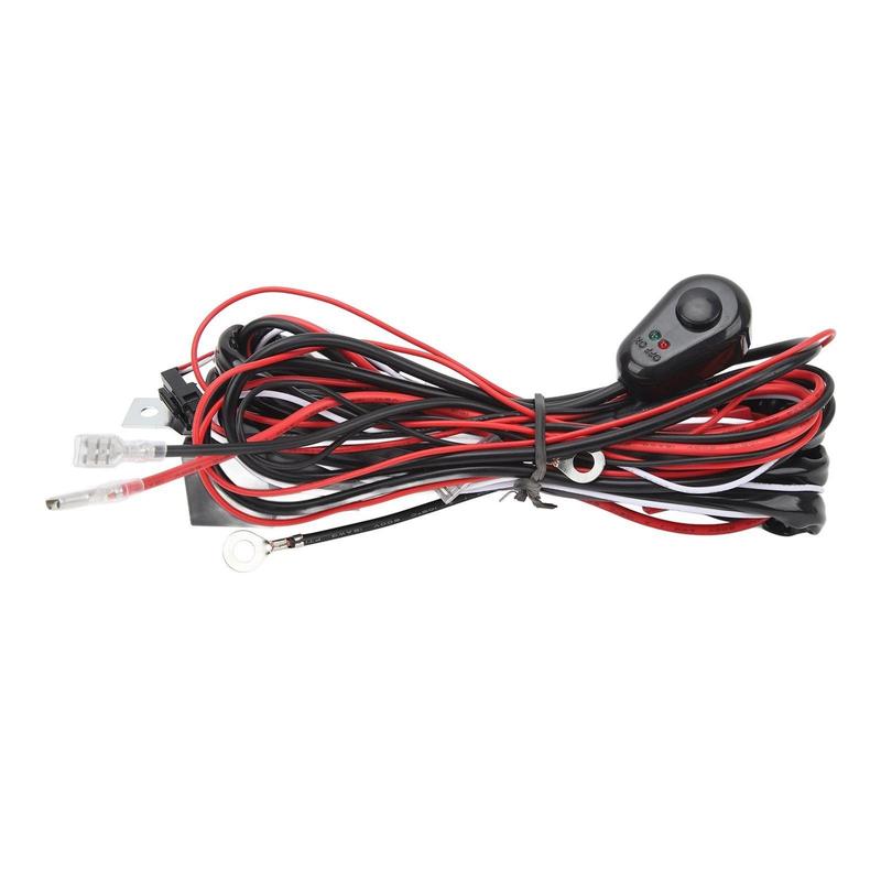Car LED Work Light Bar Wiring Harness Set DC 12V 40A Switch Relay Replace for Spotlights Off Road Lights Headlights Light Bars