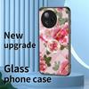 For Xiaomi Poco F7 Ultra 5G/Redmi K80 Pro 5G Case Floral Pattern TPU+Tempered Glass Protective Phone Cover