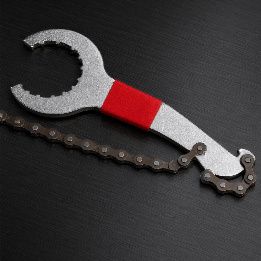 20cm Length Freewheel Wrench Stainless Steel Sprocket Remover Wrench Bike Chain Whip  Bike Repair