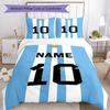 3pcs Custom Name 10 Bedding Set Duvet Cover Closure Includes 1 Duvet Cover & 2 Pillowcases, Soft and Comfortable for All Seasons.