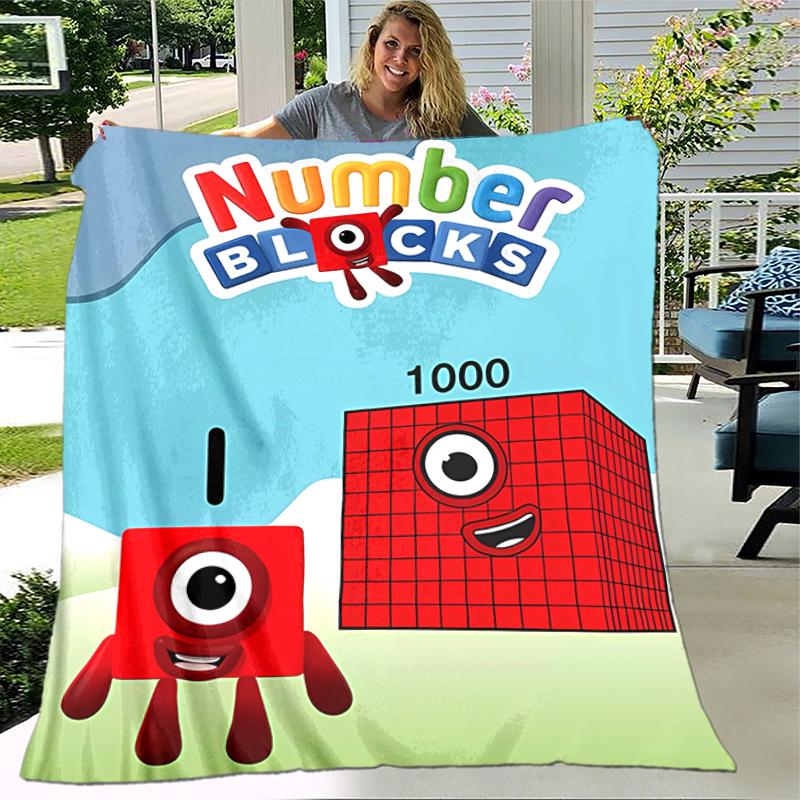 1pc Blanket Numberblocks7 Print Design, Lightweight Blanket for Sofa, Bed- Soft &Warm, Gift for All Seasons like Christmas, Halloween