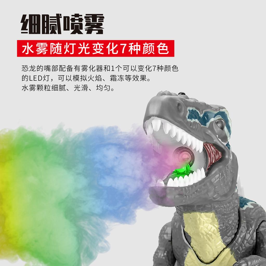Дистанционное управление Динозавр Спрей Велоцираптор Моделирование Электрическая Игрушка Модель Свет Звук Ходьба Спрей