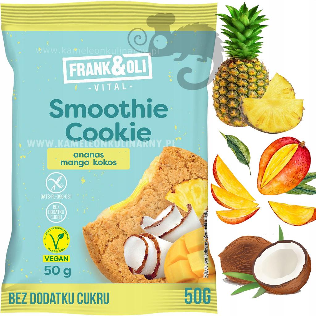 Smoothie Cookie Oatmeal Cookie Sugar-Free Gluten-Free Pineapple Mango Coconut 50G