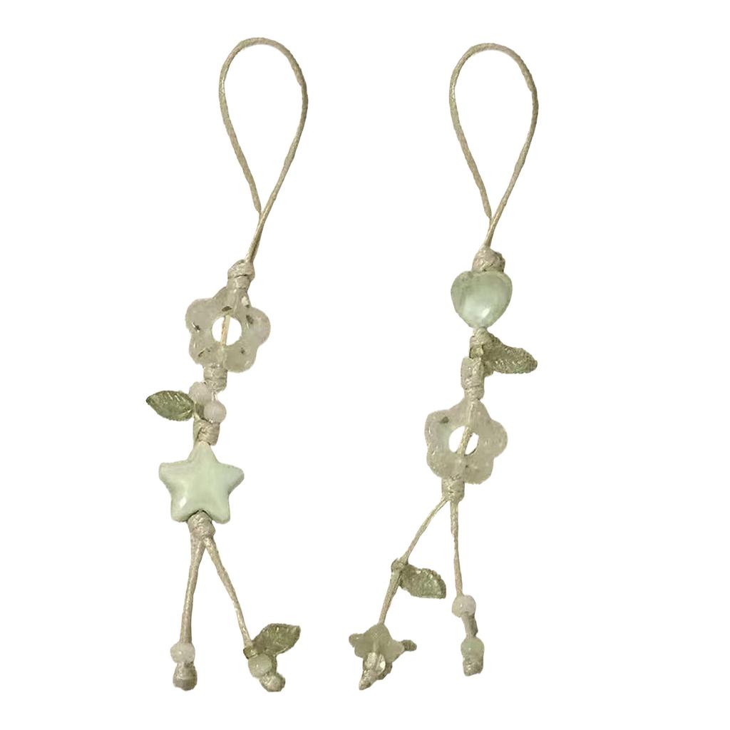 Керамическая цепочка-мобиль с цветком-звездой, шнурок для телефона, аксессуары для сумки, мобильный кулон, подарок для молодых трендсеттеров