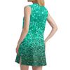 Women's V-neck Summer Casual Beach Vacation Women's Sleeveless Sparkly Print Sundress