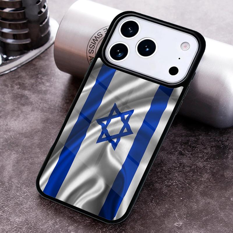 Мягкий чехол для телефона с флагом Израиля для iPhone 17 16 15 Pro Max Air 14 13 12 11 Plus Ударопрочный чехол