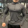 Autumn Half-zipper Fitness Long-sleeved Men's Running Quick-drying Basketball Training Tight Sportswear