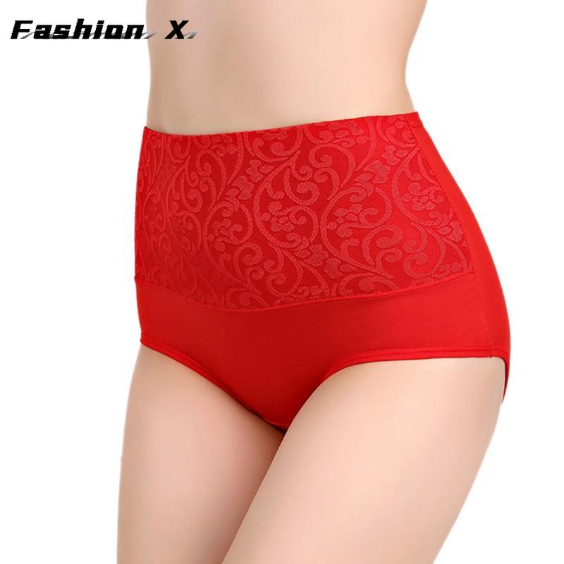 Женские трусики с высокой талией, утягивающие живот, хлопковые трусики большого размера S-5XL