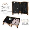 Suitcase Carry S for 2 3 Equipped with TSA 360 Degree Rotating Double Large Zipper Business Sightseeing Trip Hospitalization Available L Size [AOFUN]