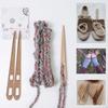 2Pcs Knitting Needle Weaving Tool Crochet Wood Loom Big Eye for Hats