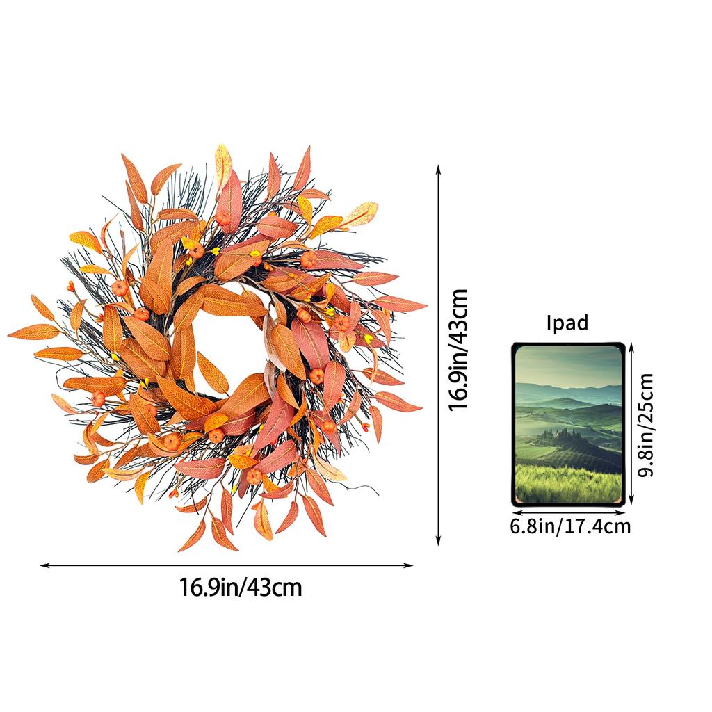 Венок, венок из листьев, дверное украшение, праздничный реквизит, подвесное оконное настенное украшение