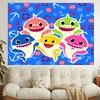 1pc B-Baby Shark Tapestry, Living Room, Bedroom, Office, Party Decor, Ideal Festive Gift
