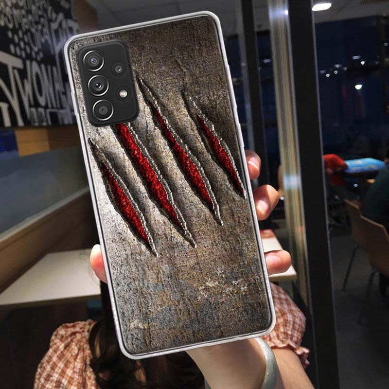 Fierce Beast Claws Scratch Marks Phone Case for Samsung A54 A57 A37 A17 A14 A15 A12 A24 A34 A55 A35 A25 A52S A07 A05S A04S A22 A