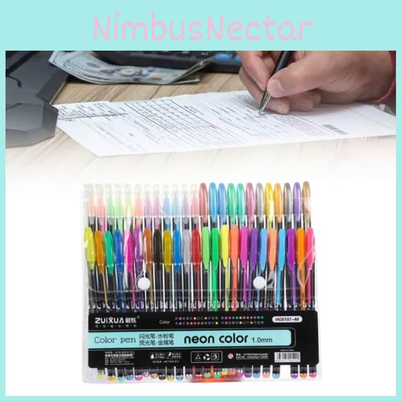 48 Color Watercolor Chalk Marker Set Student Doodle Coloring Bullet Gift Pen