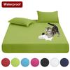 Водонепроницаемый чехол на кровать, гладкая наматрасница из микрофибры, красочная простыня на наматраснике с защитой от клещей, постельное белье с глубокими карманами, разные размеры