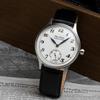 The STAC Japanese Made Wristwatch 36mm Classic Retro Men's Women's Unisex White Black Leather ST-AR002