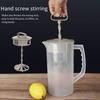 1/2 Pcs Mixing Pitcher for Drinks 2000ml Sealed Water Bottle with Lid Translucent Adjustable Mixer Plunger Manual Juice Jug Beverage Blending