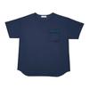 Phiten Recovery Wear Pocket Navy M Size Relax Wear Sports Wear Men Women Unisex Made Of Pique Mesh Material T Shirt