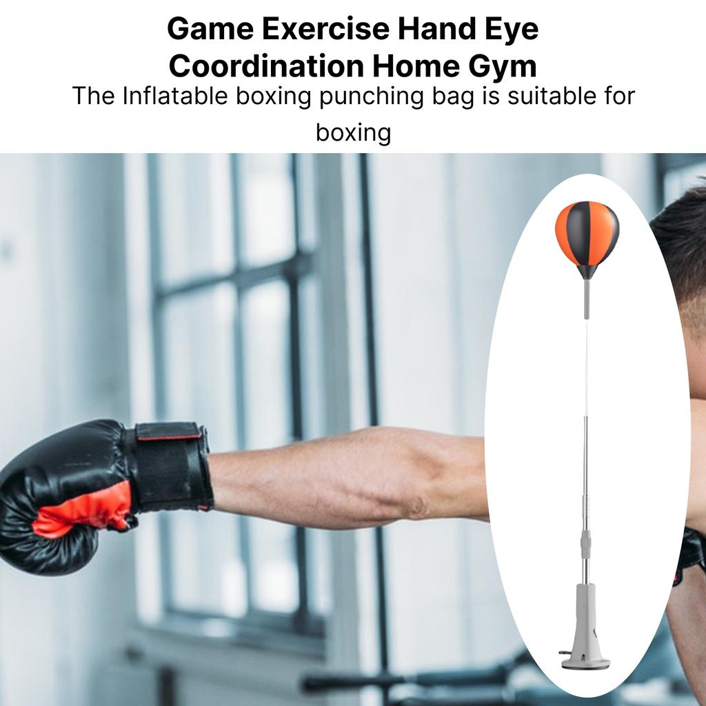 PU Adjustable Freestanding Punching Bag Set With Suction Cup Base Training Equipment for Home Office Gym Fitness Boxing