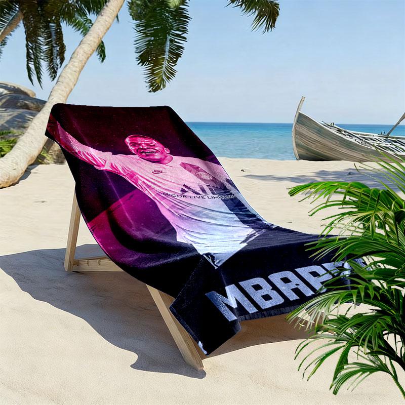 Kylian Mbappé Star Beach Towel, Large Soft Quick Dry Towel for Beach Camping Swimming