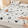 Winter Warm Fitted Sheet Stars Pinted Flannel Fleece Bed Sheet For Double Bed Queen/King Size All-Inclusive Mattress Cover180
