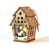 Wooden Christmas Luminous Cabin Christmas LED  Light Snow House  Christmas Decoration