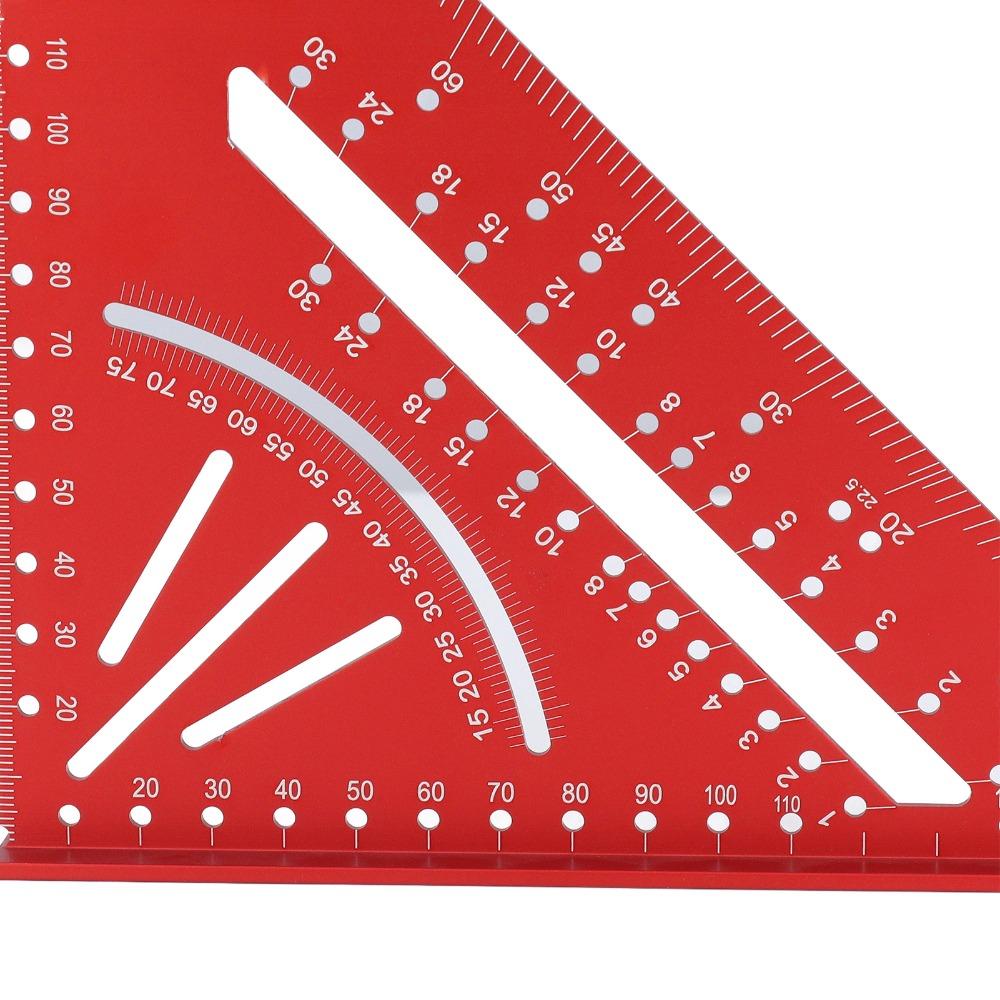 Aluminum Alloy Aluminum Triangle Ruler Clear Scales Rafter Square Protractor Angle Ruler Measuring