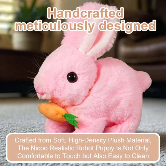 Realistic Bunny Toy Kids Interactive Jumping Rabbit Plush Toy Lifelike Ears Twitching Handmade