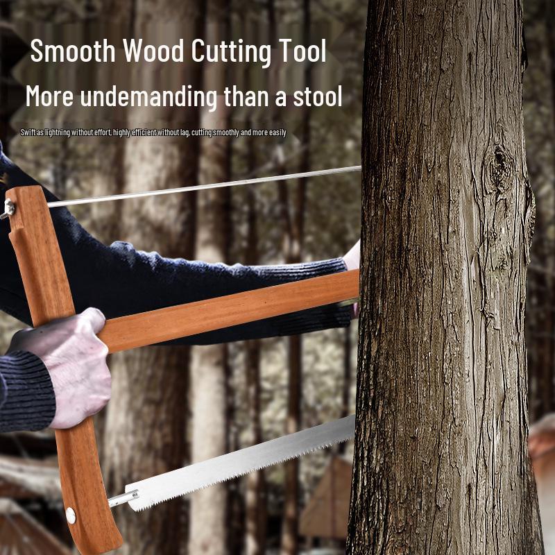 Bamboo Craftsman's Traditional Woodworking Tools Set: Fine-tooth Hand Saw & Sharp Frame Saw