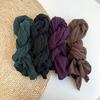 New Thin Cotton Linen Striped Scarf Four Seasons Versatile Soft Neck Guard Silk Scarf Women's Travel Shawl Scarf