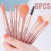 8 Pcs Mini Travel Portable Soft Makeup Brushes Set Eye Shadow Foundation Powder Eyelash Lip Concealer Blush Make Up Brush Set