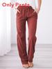 Casual Womens Cotton Linen Drawstring Wide Leg Pants For Summer Comfort