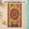 Cosmic Theme Soft Beach Towel Personalized Custom Name Text Towel Portable for Beach Pool Travel